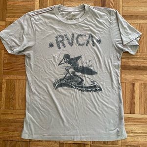 RVCA men's cotton T-shirt. Light gray size small.